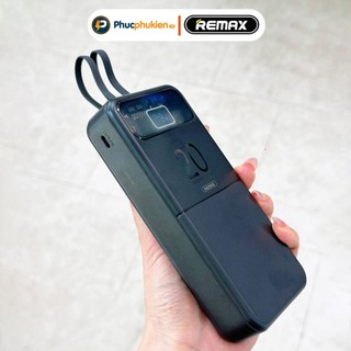 Remax rpp 620 - sạc pin dự phòng remax 20000mah tích hợp 2 dây sạc type c 22,5w - lphone 20w - phúc phụ kiện remax