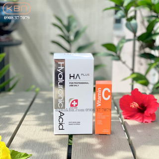 Combo serum ha plus 100ml + serum vitamin c bột 14g hàn quốc