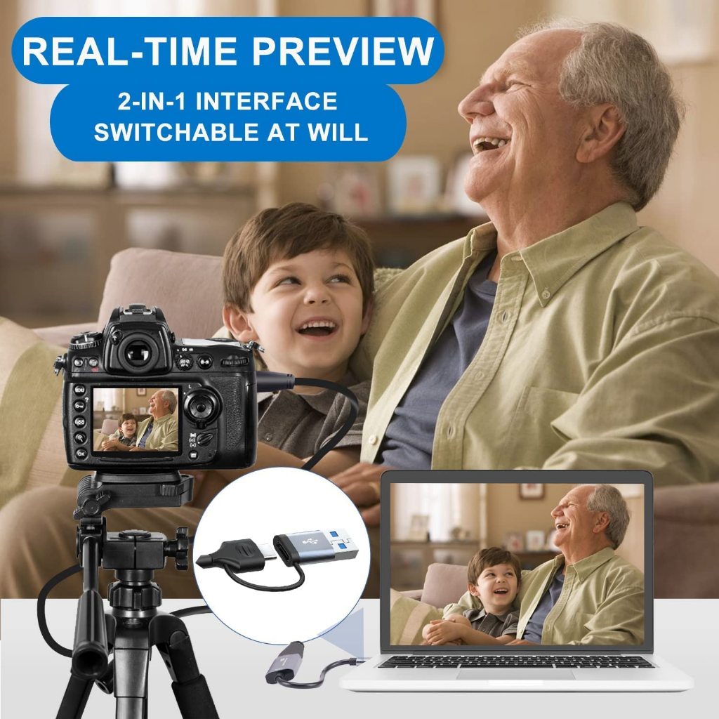 Cáp ghi hình HDMI live streaming to USB A/Type C Video Capture Card