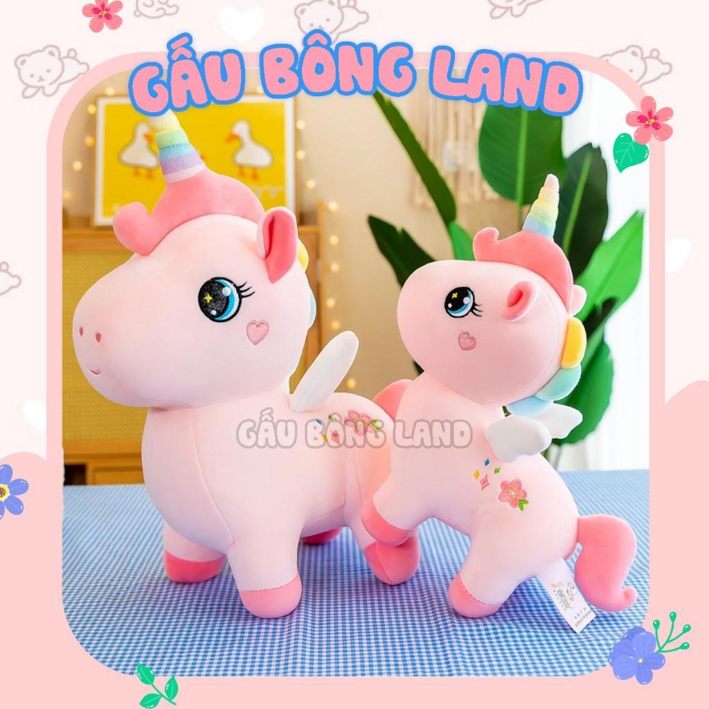 Gấu Bông Ngựa Pony Cầu Vồng - Kì Lân Unicorn nhồi bông cao cấp