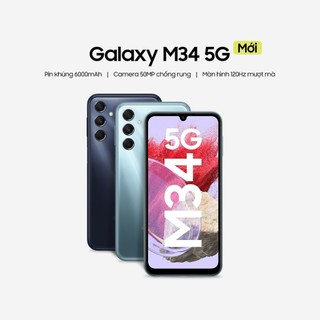 Điện thoại Samsung Galaxy M34 5G 8GB/128GB - Pin khủng 6000mAh - Hàng Chính Hãng