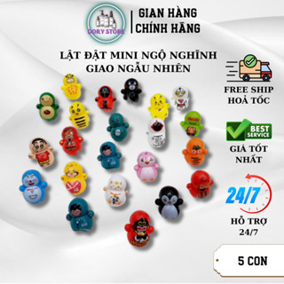  Lật đật mini hoạt hình cute cho bé  5 con  lật đật tạo hình ngộ nghĩnh 