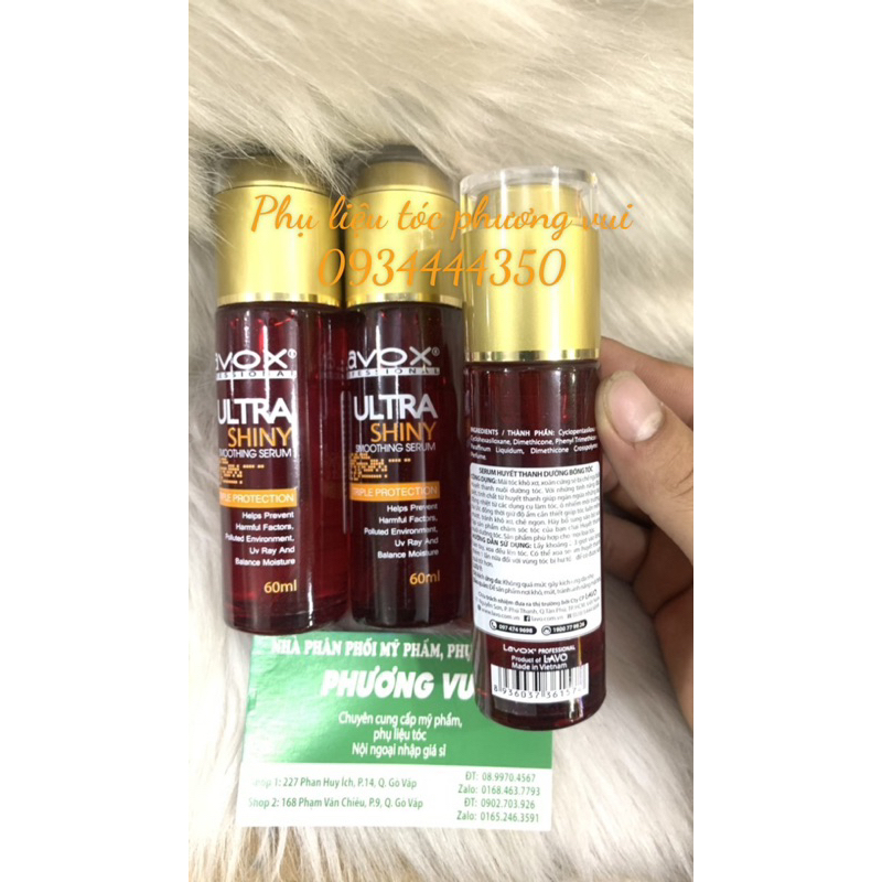 Serum dưỡng bóng tóc phục hồi tóc hư tổn Lavox