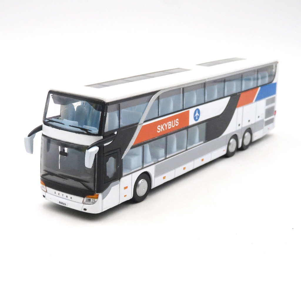 Mô hình tĩnh đồ chơi xe ô tô buýt chở khách Proswon Bus Setra S 431 2 tầng kim loại 1:32 mở được cửa, cốp giá siêu rẻ