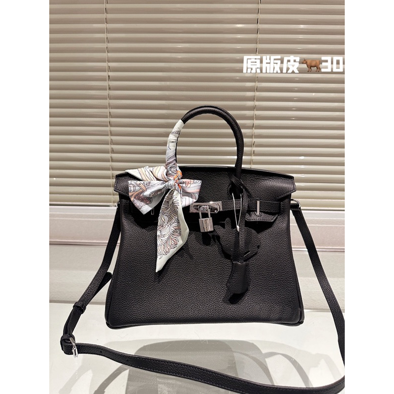 Túi xách HM birkin màu đen da togo mềm mại size 25, 30 cm cực đẹp chất lượng tốt