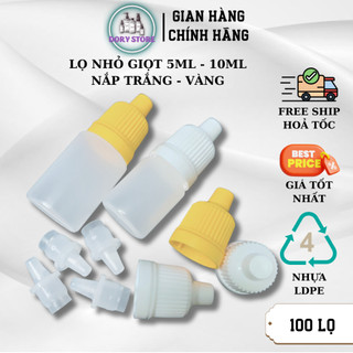 Lọ nhỏ giọt 5ml/10ml nắp khóa đứt garanti chiết dung dịch, lọ hút mụn spa
