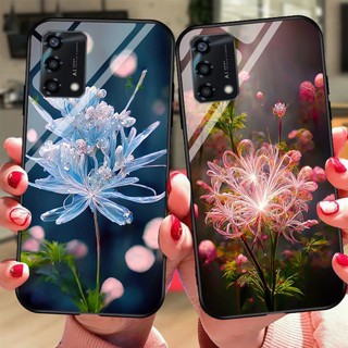 Ốp điện thoại mặt kính oppo a74 / oppo a94 / oppo a95 in hình hoa bỉ ngạn / ốp kính