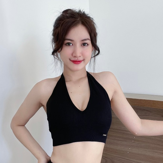 Áo Bra Tập Gym Nữ Hở Lưng Thời Trang, Áo Tập Gym Yoga Aerobic Chất Dệt Kim Thể Thao EVASPORT
