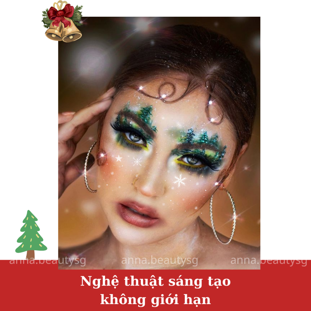 Hình dán bông tuyết make up Noel, miếng dán ngôi sao trang điểm mặt, trang trí giáng sinh có sẵn keo