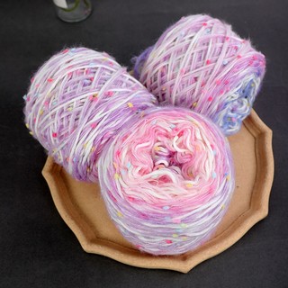 Len Pompom cầu vồng 150g