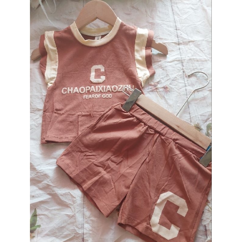 Bộ trai cotton size nhí phối màu