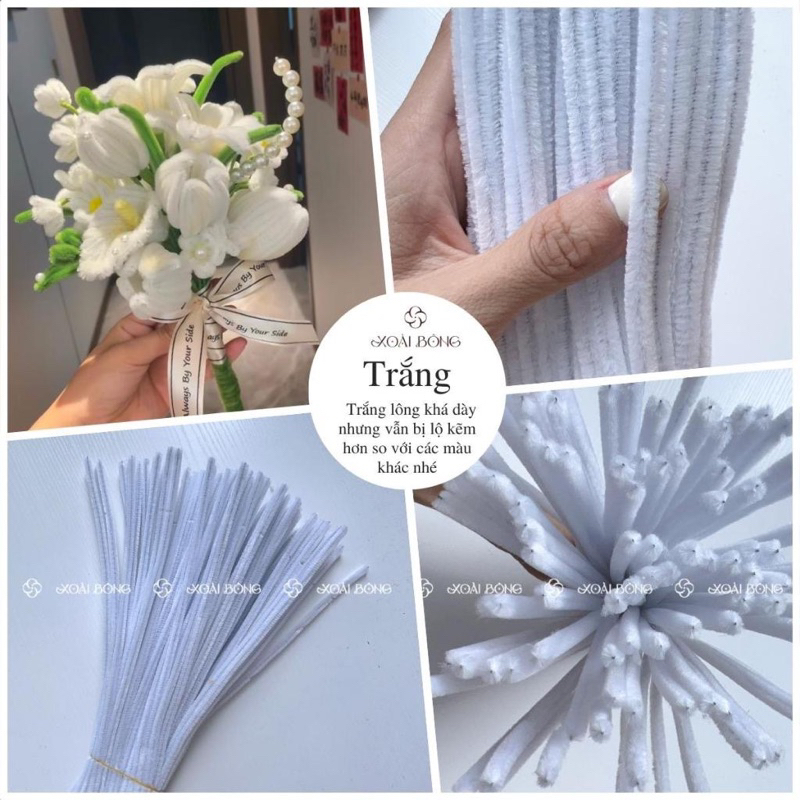 100 sợi Kẽm Lông Kẽm Nhung 6mmx30cm