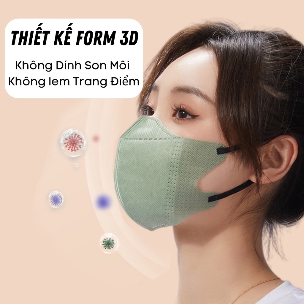 Thùng 100 chiếc khẩu trang 5D Unicare màu Đen, Khẩu trang 5D Mask màu Đen cao cấp
