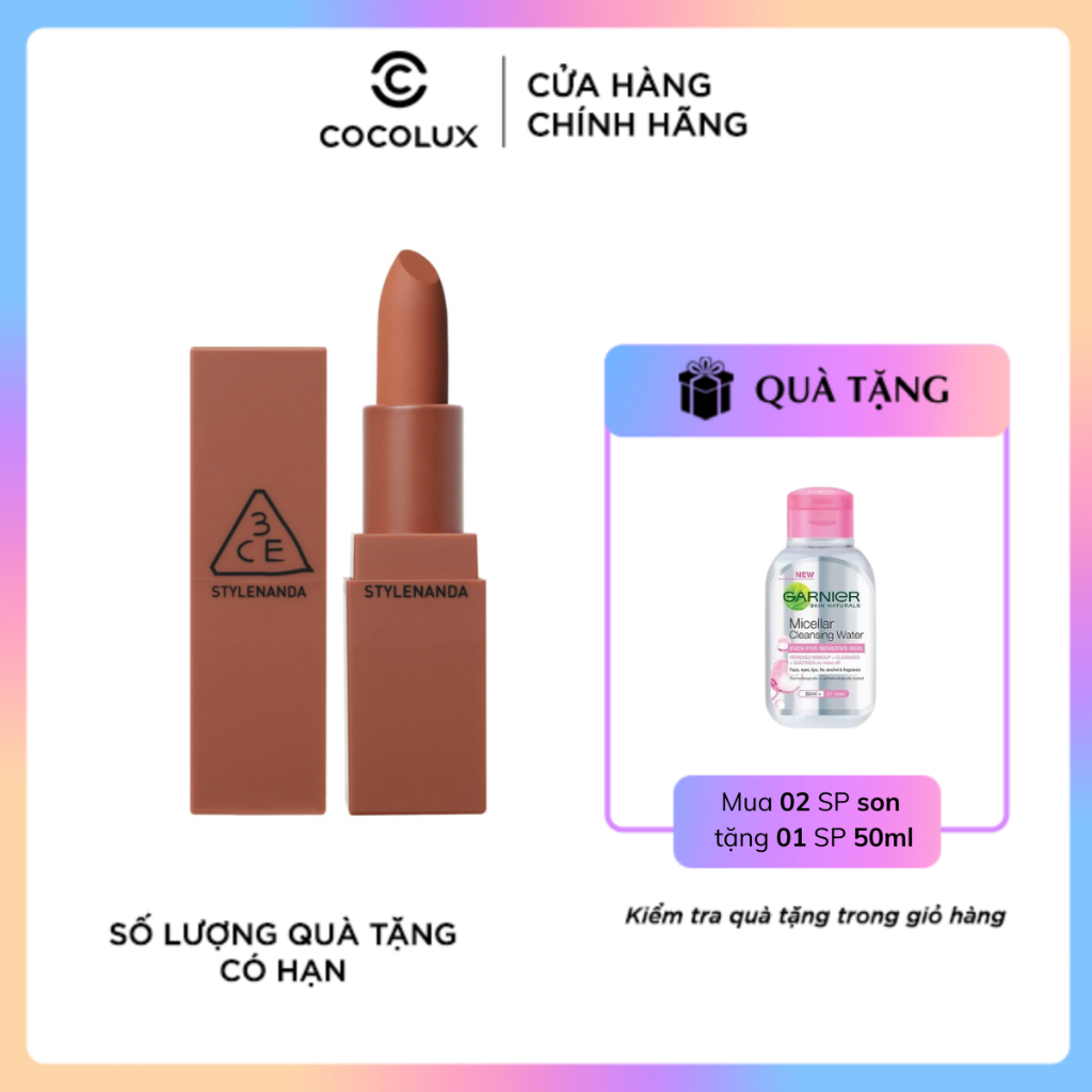 Son Thỏi 3CE Mood Recipe Cocolux