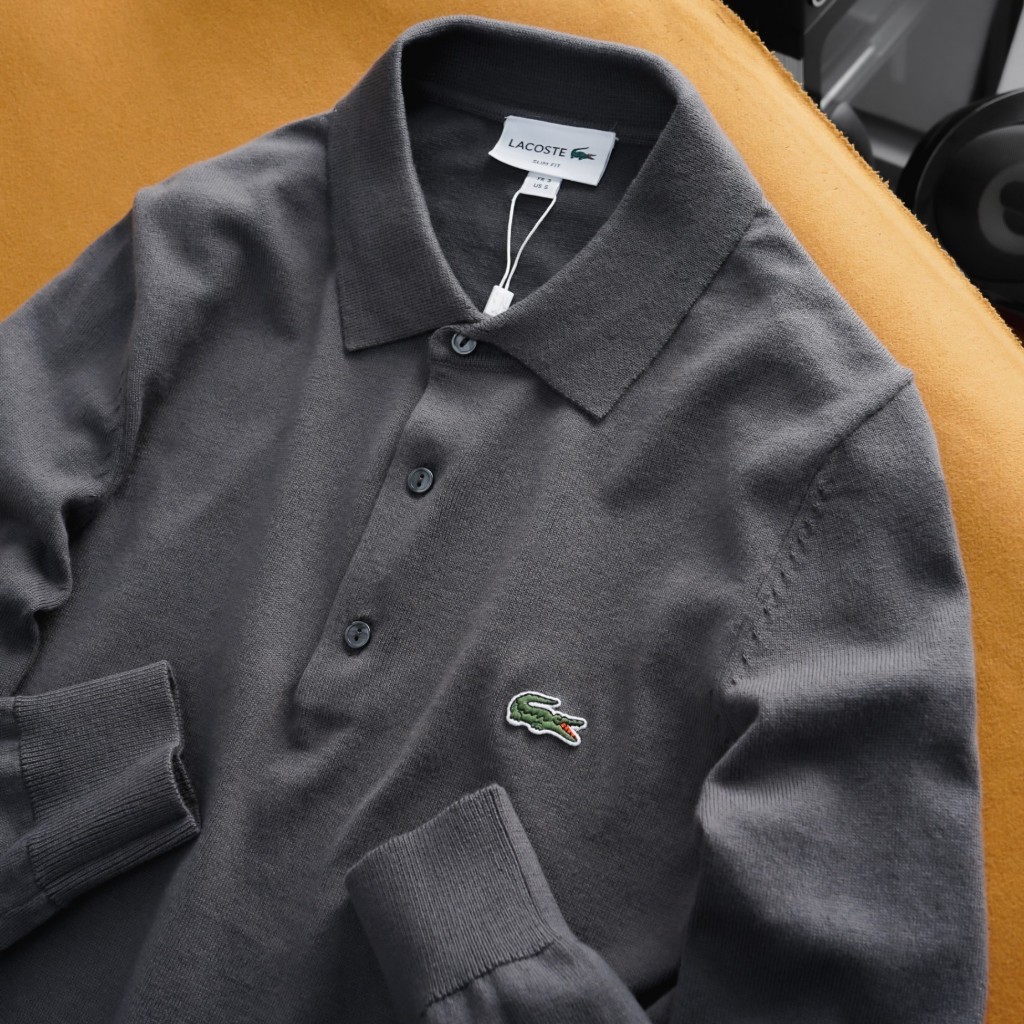 Áo Polo Nam Lcst Dài Tay Trơn, Form slim, chất liệu vải len Alpaca,Form Slimfit,co dãn, Hàng VNXK - PL410
