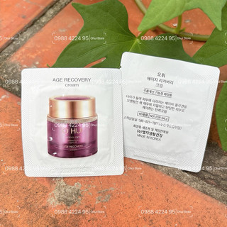 Combo 10 gói kem dưỡng chống lão hóa giảm nếp nhăn OHUI Age Recovery Cream 10ml