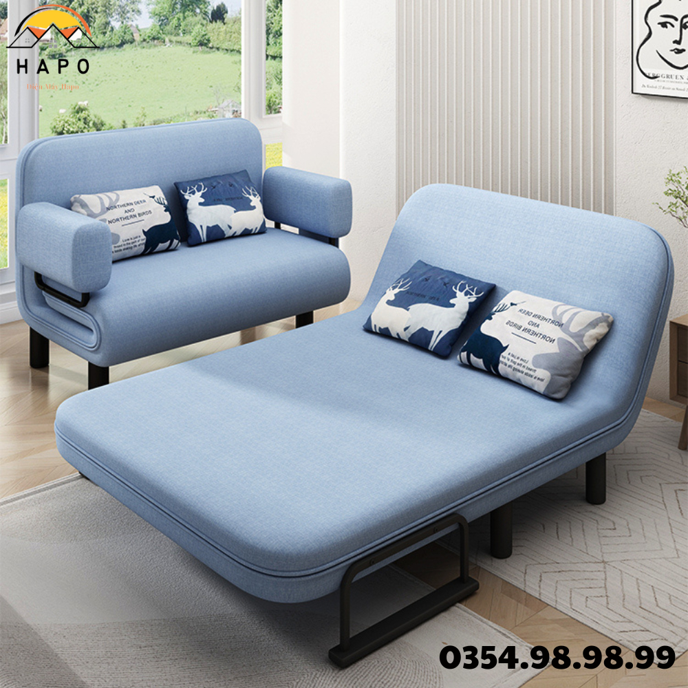 Sofa Giường Thông Minh Có Đệm Tay Cao Cấp, Sofa Giường Gấp Gọn Đa Năng Tiết Kiệm Không Gian (Miễn Phí Vận Chuyển)