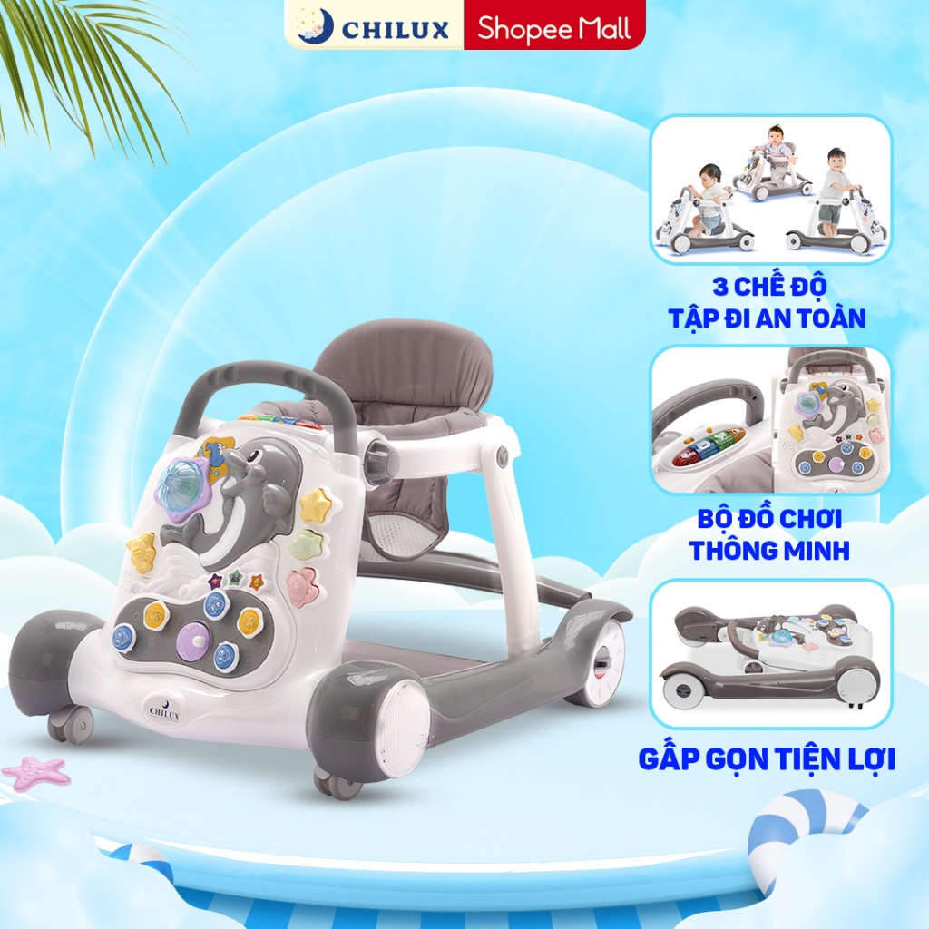 Xe tập đi Chilux Walk G - Thiết kế không góc cạnh, gấp gọn tiêu chuẩn châu Âu