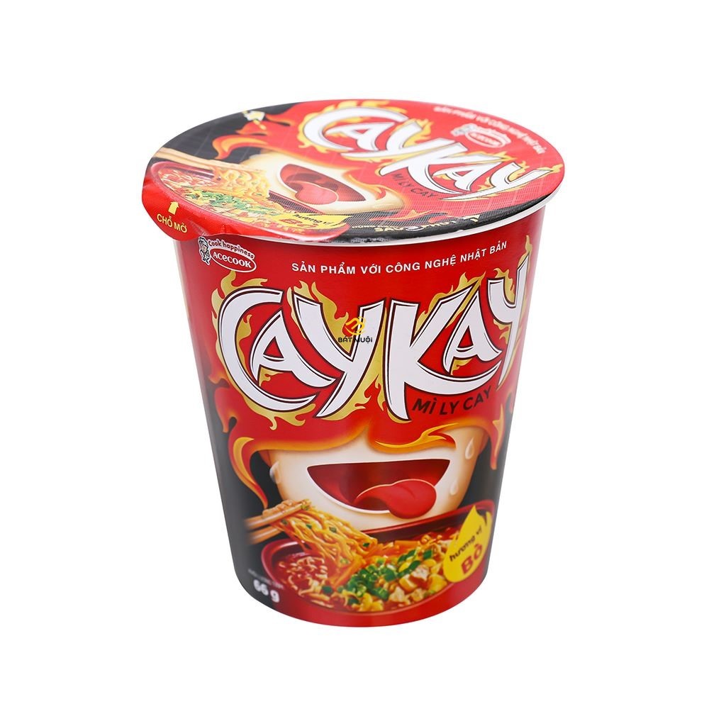 Mì Caykay vị kim chi ly 66g - Thùng 24 ly
