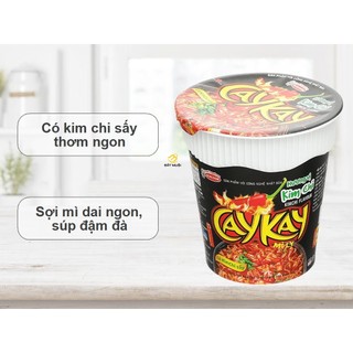 Mì caykay vị kim chi ly 66g - thùng 24 ly