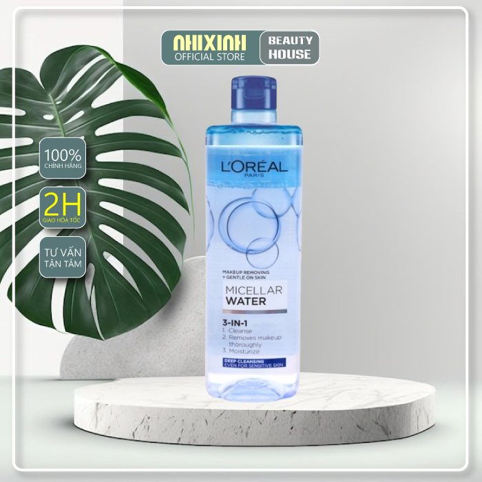 Nước tẩy trang Loreal - L'Oreal Paris 3-in-1 Micellar Water 400ML