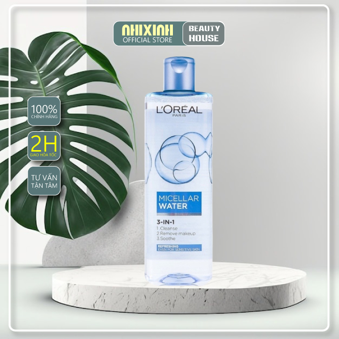 Nước tẩy trang Loreal - L'Oreal Paris 3-in-1 Micellar Water 400ML