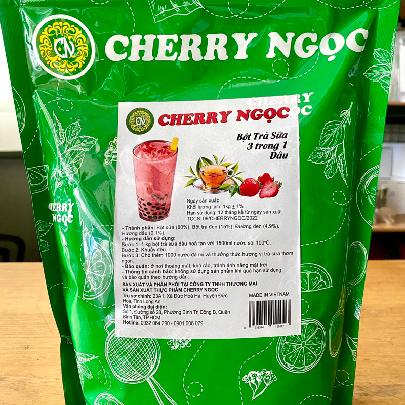 Bột Trà Sữa Cherry Ngọc Dâu, Socola, Khoai Môn Gói 1Kg