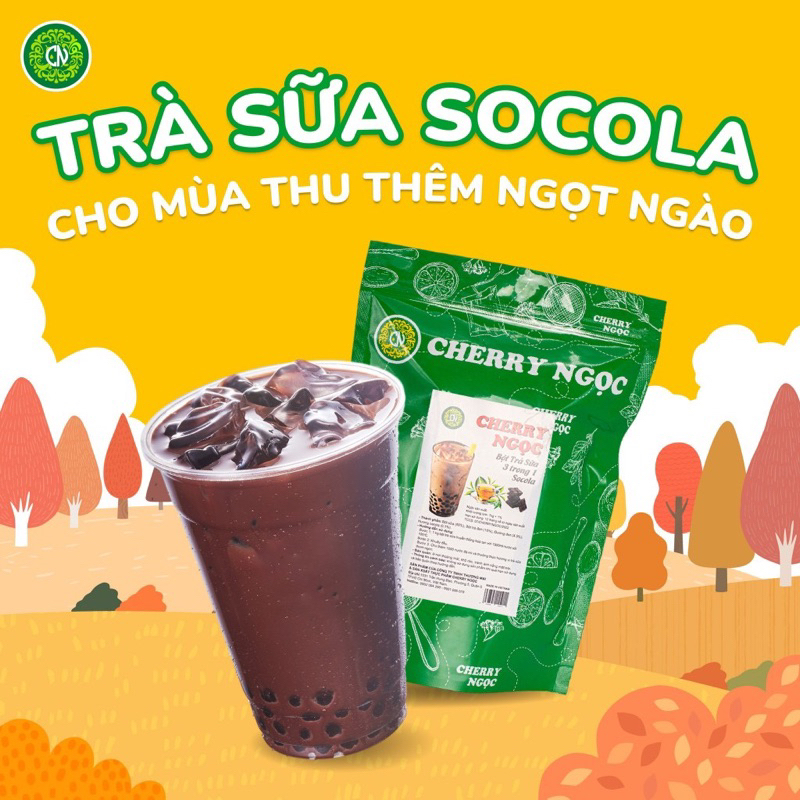 Bột Trà Sữa Cherry Ngọc Dâu, Socola, Khoai Môn Gói 1Kg