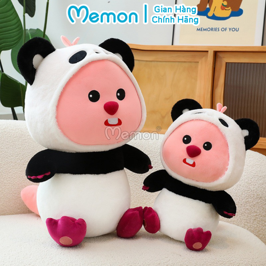 Gấu Bông Hải Ly Loopy Cosplay Gấu Trúc Và Ong Vàng Đáng Yêu Cao Cấp Memon