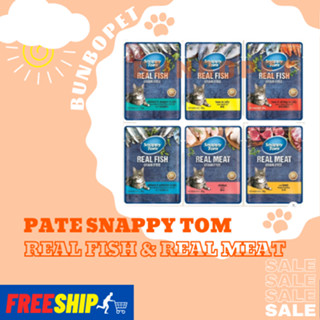   Real  Pate Snappy Tom Gói 85g Real Fish & Real Meat - Pate Cho Mèo Snappy Tom Từ Thịt Cá Thật 