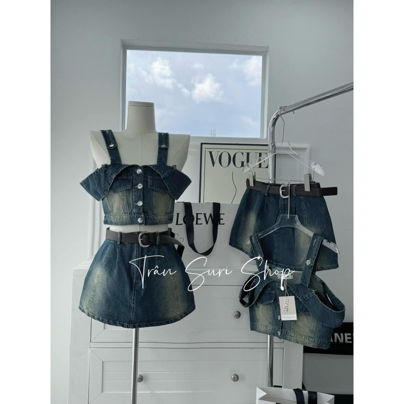 SET JEAN Y2K KÈM BELT