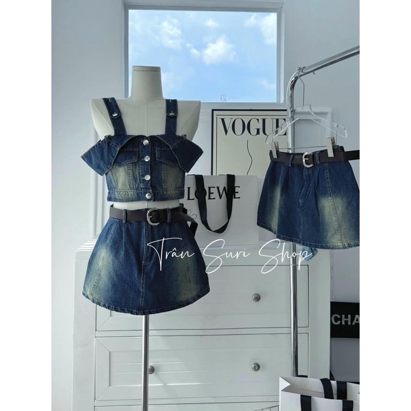 SET JEAN Y2K KÈM BELT