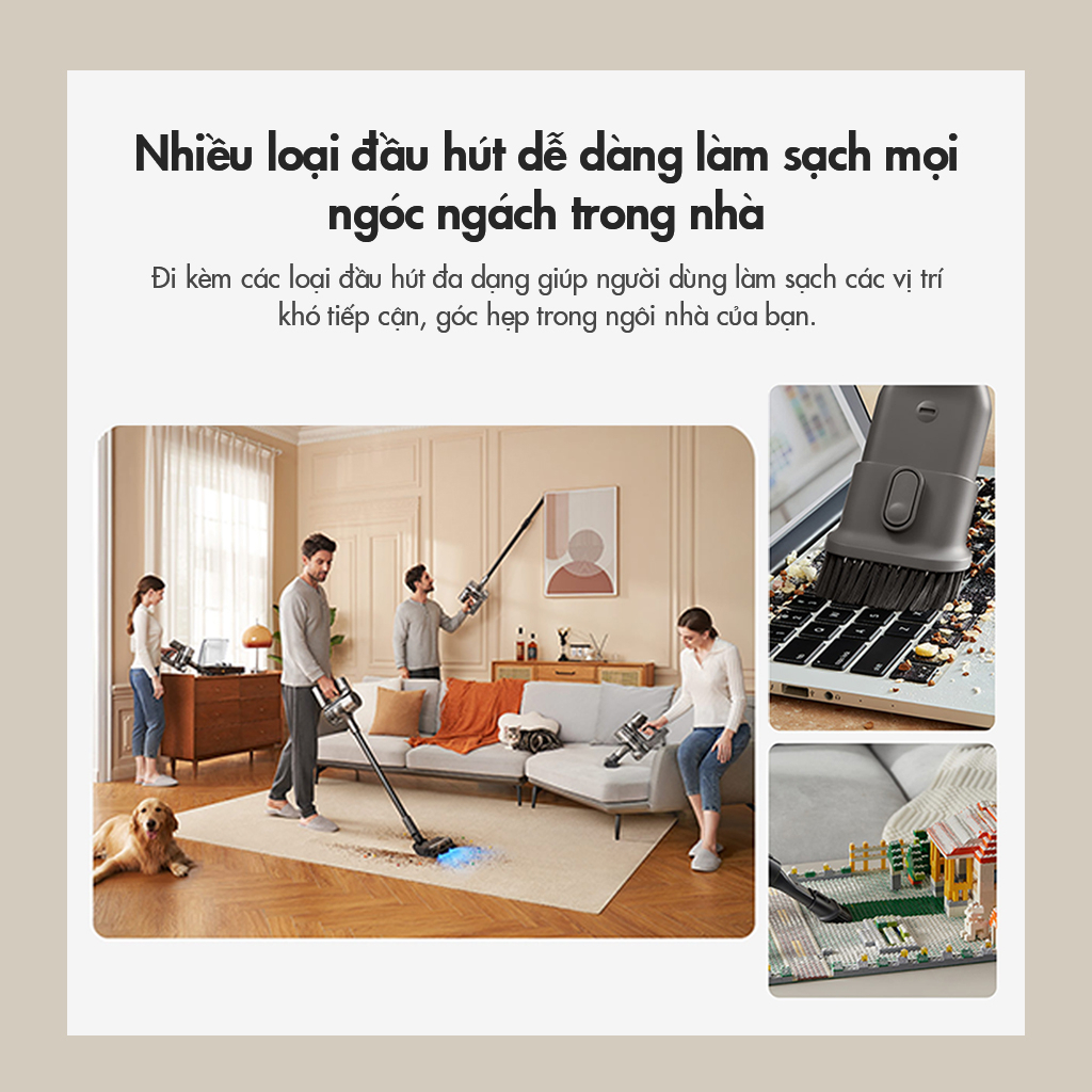 Dreame R10 / Dreame R20 - Máy hút bụi CẦM TAY KHÔNG DÂY THÔNG MINH - Model 2023