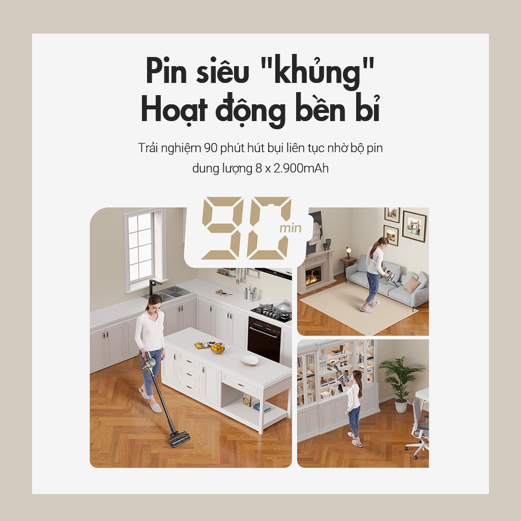 Dreame R10 / Dreame R20 - Máy hút bụi CẦM TAY KHÔNG DÂY THÔNG MINH - Model 2023