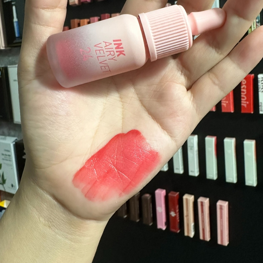 Son Ink Airy 24 Heavenly Peach Hồng Đào Kem Lì Peripera Ink Airy Velvet Lip Tint Mới Nhất 4g