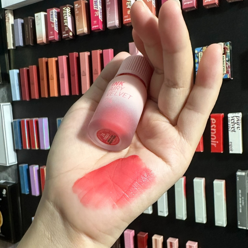 Son Ink Airy 24 Heavenly Peach Hồng Đào Kem Lì Peripera Ink Airy Velvet Lip Tint Mới Nhất 4g