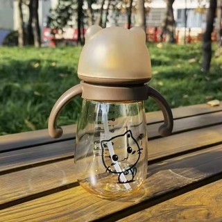 Bình sữa cổ rộng PPSU hình mèo dung tích 240ml chống sặc cho bé
