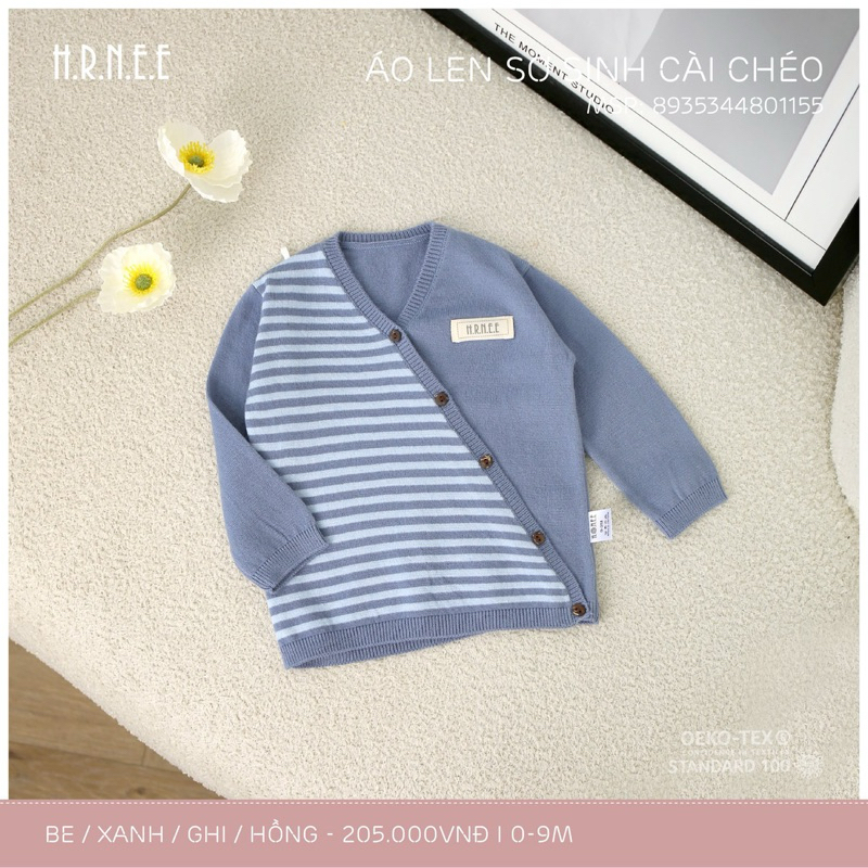 -Áo len cài chéo sơ sinh