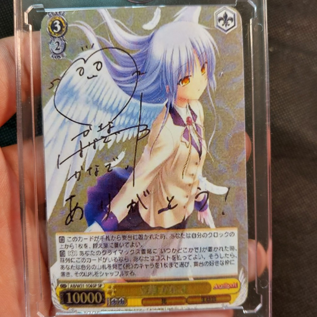 Thẻ Signed Weiss Schwarz Angel Beats Re Edit SP FOIL Kanade Tachibana Japanese có signed 2098 1-30