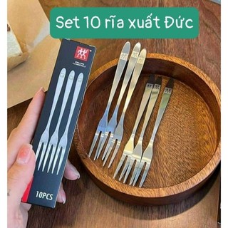Sét 10 Dĩa Ăn Hoa Quả inox