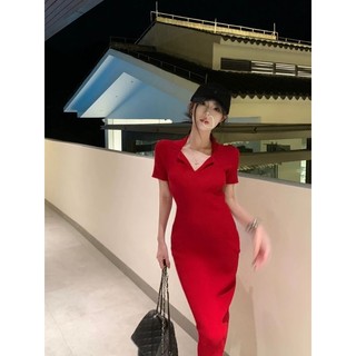 Đầm len body cổ PoLo