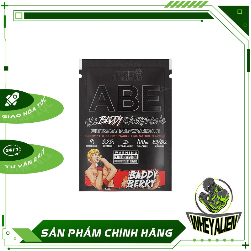 Gói Thử Sample Applied Nutrition ABE Pre workout 1 lần dùng(11 Gram) TPBS
