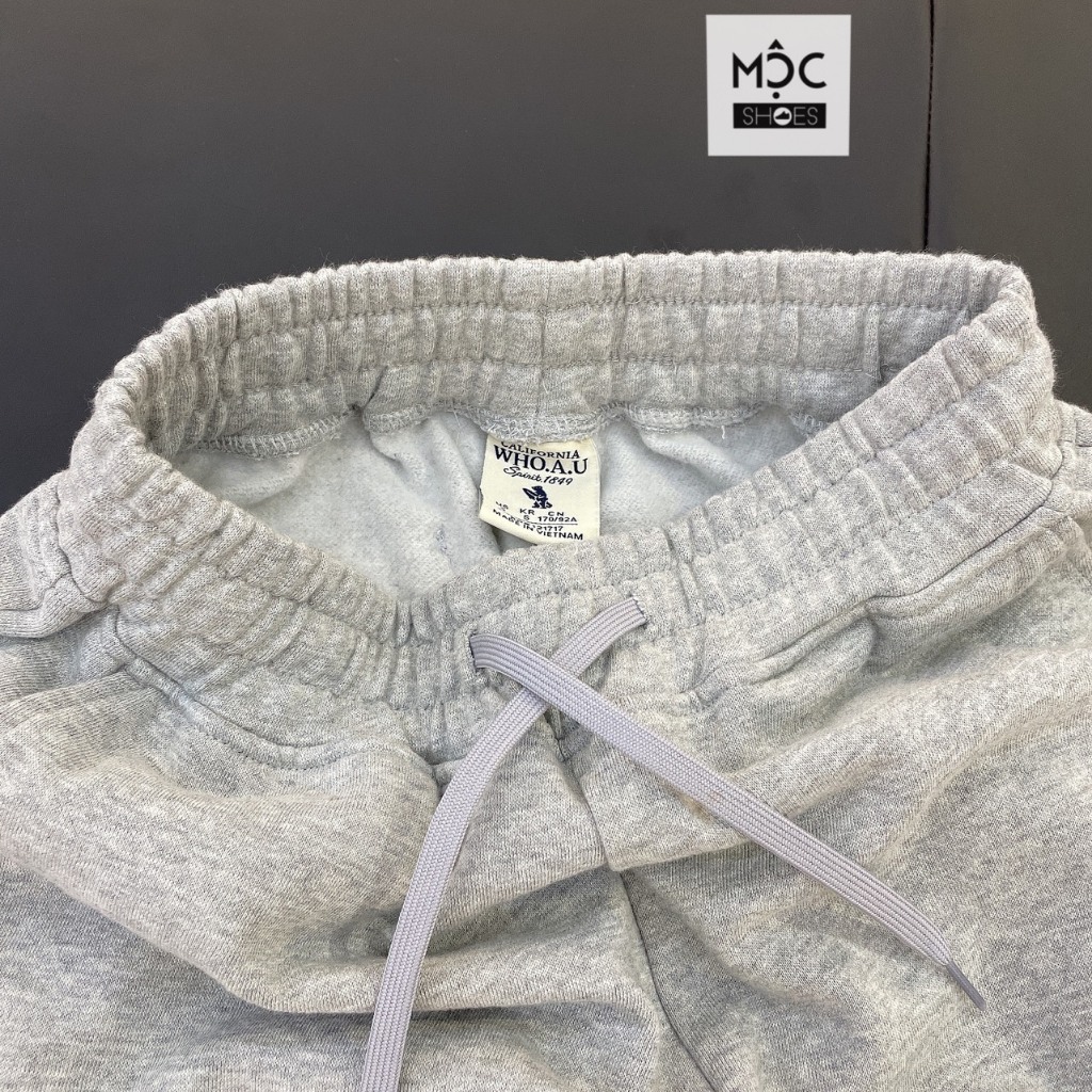 - QUẦN WHO.AU - NỈ WHO.AU STEVE HÌNH GẤU - XÁM TRẮNG - CODE: WHTMC4T31U