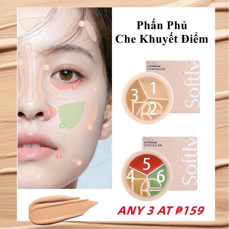 Kem Che Khuyết Điểm 3 Màu BEAUTY GLAZED