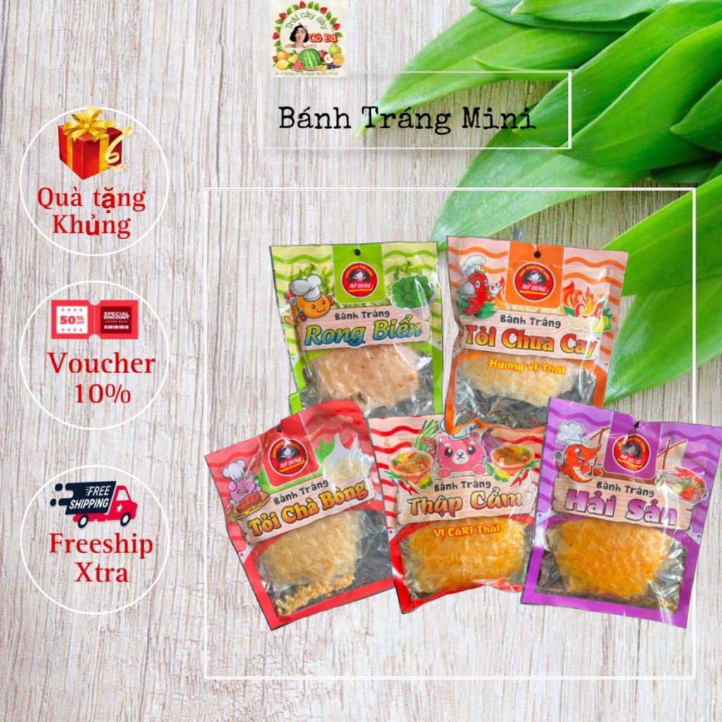 Bánh Tráng MINI 5 vị SHOP TRÁI CÂY SẤY CÔ BA