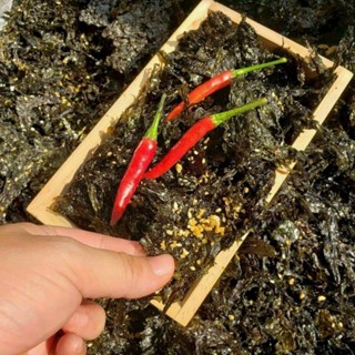 1KG Rong biển sấy tỏi giòn thơm đậm đà, snack rong biển không độn hút ẩm