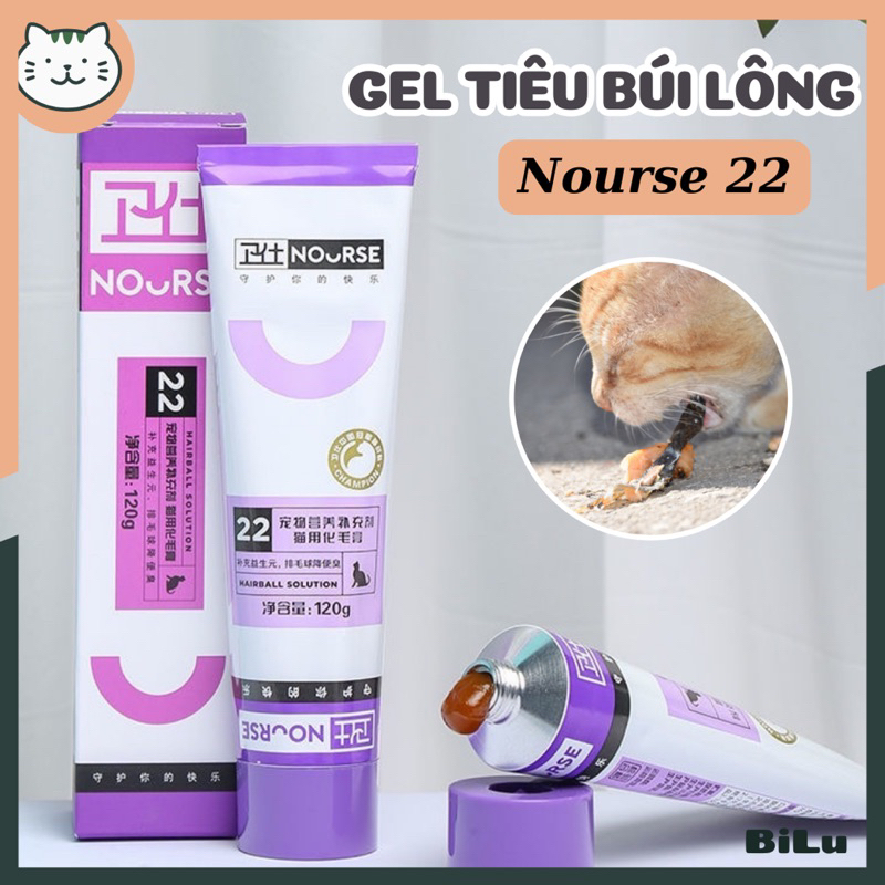 Gel tiêu búi lông cho mèo NOURSE 22