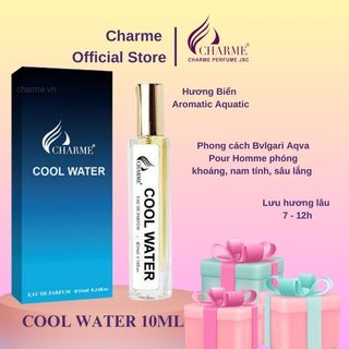 Nước hoa Charme Cool Water 10ml phóng khoáng nam tinh sâu lắng
