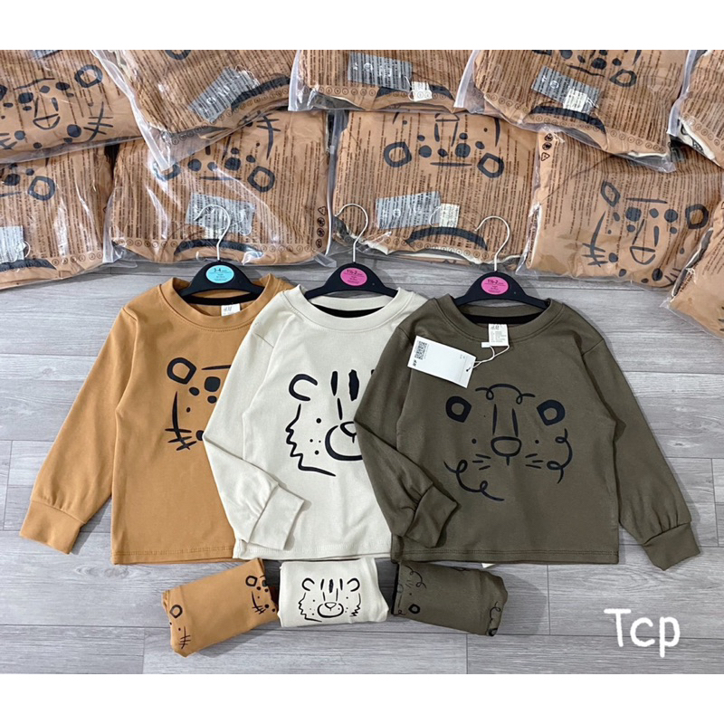 Sét 3b zip mèo méo meo tone nâu cho bé