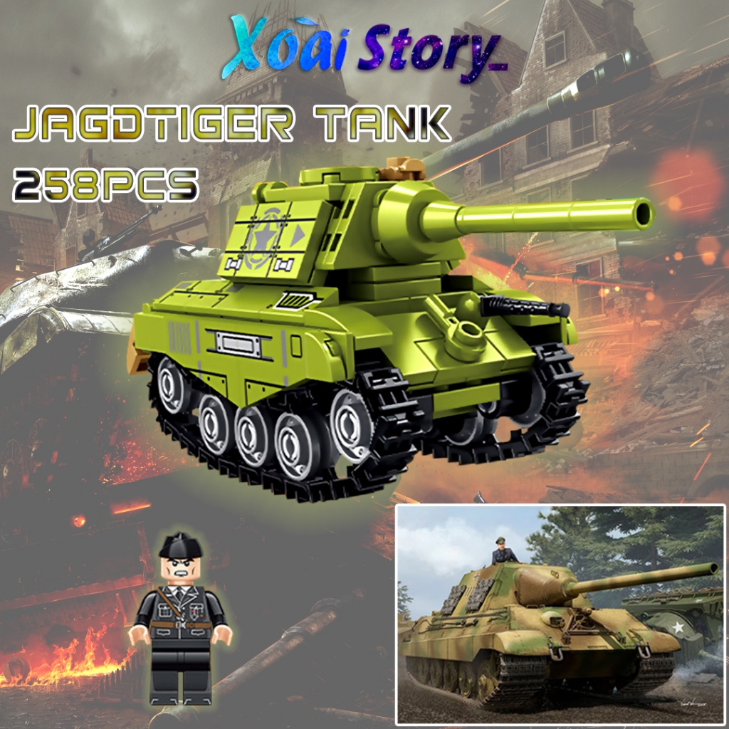 Đồ chơi lắp ráp mô hình xe tăng Leopard kết hợp 4in1 Robot